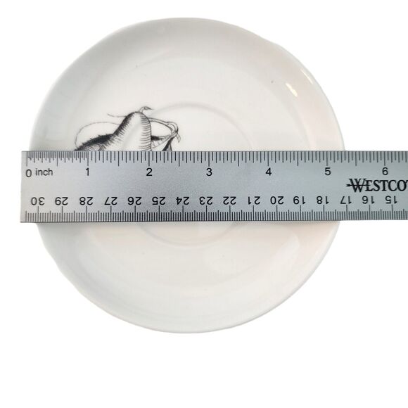 Wedgwood Susie Cooper Black Fruit Demitasse Coffee Cup & Saucer Pear Bone China - Picture 7 of 9